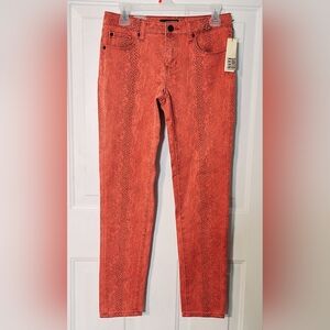 NWT David Kahn Ankle Jeans~Nikki~Snake Print~Skinny Jeans~Pants~Waist Size 28